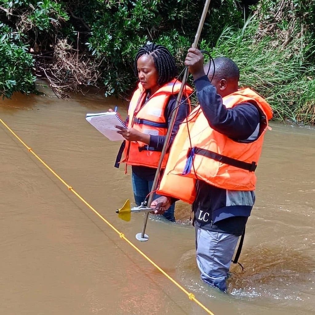 Études hydrologiques — jaugeage de cours d'eau au moulinet